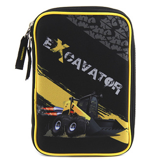 Školní penál s náplní Target Excavator, barva černá