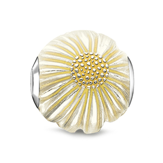 Korálek \"Kopretina\" Thomas Sabo K0200-007-4, Karma Beads, 925 Sterling silver, cold enamel y
