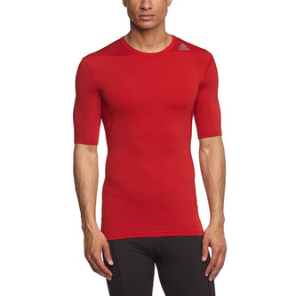 Termo tričko Adidas Techfit Base s krátkým rukávem | Červená | S