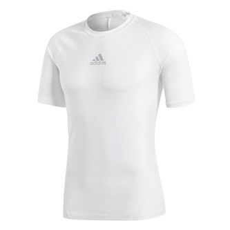Termo tričko Adidas Alphaskin Shortsleeve | Bílá | XL
