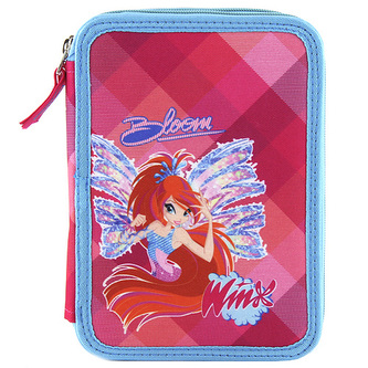 Školní penál s náplní Target Winx Club, barva růžová Školní penál s náplní Target Winx Club, barva růžová