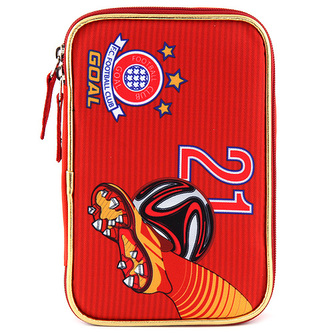 Školní penál s náplní Target Goal, barva červená