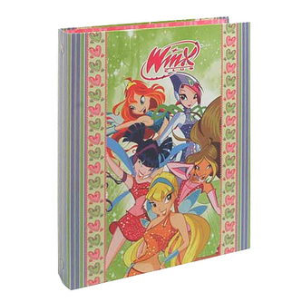 Šanon A4 Winx Club Šanon A4 4 kroužky WinX víly s křídly srdce