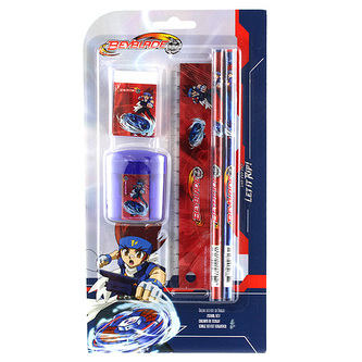 Školní sada Beyblade kombinovaná, obsahuje 5ks s motivem Beyblade