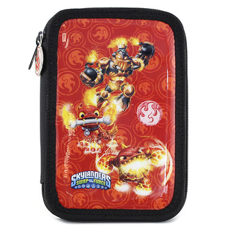 Školní penál Skylanders dvoupatrový, černo/červený