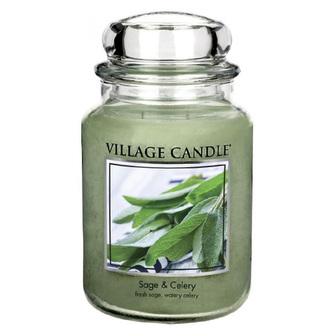 Svíčka ve skleněné dóze Village Candle Šalvěj a celer, 737 g