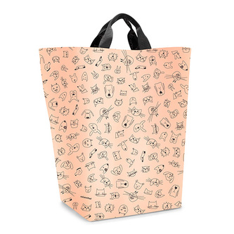 Úložný vak Reisenthel Kočička a pejsek, růžový | storagesac kids