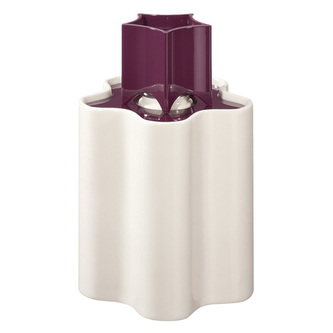 Katalytická lampa Lampe Berger Paris Little Flower, bílo/fialová, výška 16,5 cm