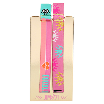 Náramky J1MO71, Růžové, 2 ks