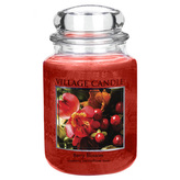 Svíčka ve skleněné dóze Village Candle Červené květy, 737 g