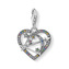 Přívěsek \"Amorův šíp\" Thomas Sabo 1822-318-7, Charm Club, 925 Sterling silver, blackened, glas