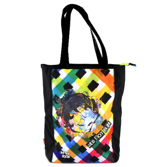 Taška přes rameno Betty Boop černá s barevným motivem Betty Boop