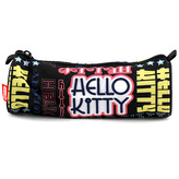 Školní penál Hello Kitty černý s nápisy