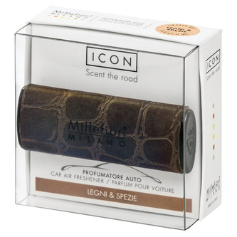 Vůně do auta Millefiori Milano Icon, Safari/Dřevo a koření, hnědá