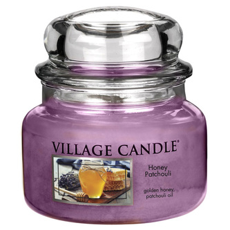 Svíčka ve skleněné dóze Village Candle Med a pačuli, 312 g