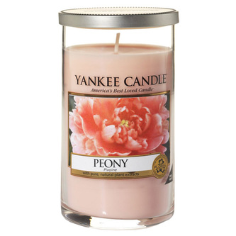 Svíčka ve skleněném válci Yankee Candle Pivoňka, 340 g
