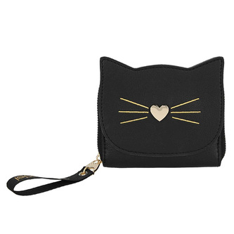 Peněženka Top Model Černá s motivem kočky