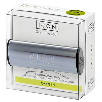Vůně do auta Millefiori Milano Icon, Metallo/Kyslík, modrá lesklá