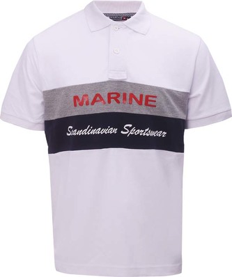 MARINE - pánské polo tričko - White - XL