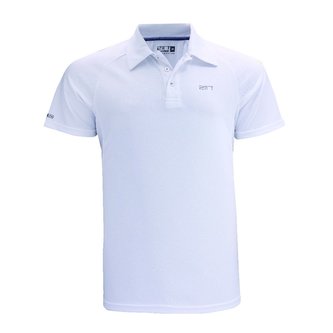 FRÖSAKER - pánské funkční triko s kr. rukávem a límečkem bílá - 4XL