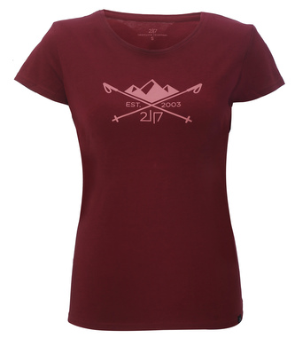 APELVIKEN - dámské triko s krátkým rukávem - Wine red - XL