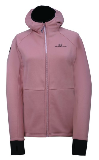 LINSELL - ECO dámská mikina s kapucí (2.vrstva) - dusty rose - XXL