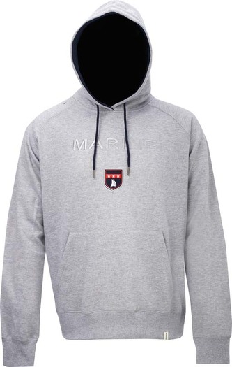 MARINE - pánská mikina s kapucí - grey melange - M