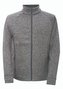NOSSEN - pánská celorozepínací flatfleece mikina bez kapuce - Dk grey - L