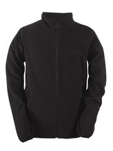 LUND - microfleecová celorozepínací mikina, pánská - černá - 4 XL