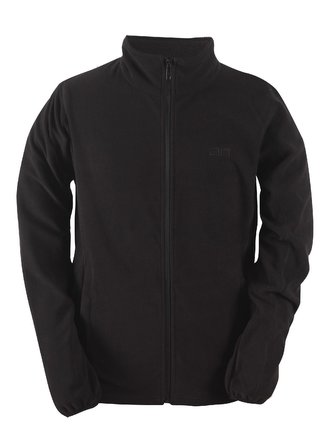 LUND - microfleecová celorozepínací mikina, pánská - černá - 4 XL
