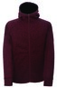 MOSSEN - pánská celorozepínací flatfleece mikina s kapucí - Wine red - XL