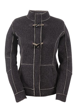 TRANUM - dámský sportovní kabátek ("wool-like") tmavě šedá - 44