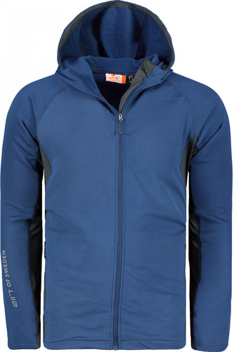 BJÖRKHULT - ECO pán.fleece bunda s kapucí - modrá - M