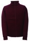 NOSSEN - pánská celorozepínací flatfleece mikina bez kapuce - Wine red - M