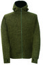 MOSSEN - pánská celorozepínací flatfleece mikina s kapucí - Olive - L