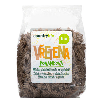 Těstoviny vřetena pohanková 300 g BIO   COUNTRY LIFE