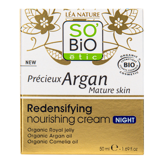 Krém noční výživný a zpevňující GOLD 50 ml BIO zralá pleť Precieux argan   SO’BiO étic Krém noční výživný a zpevňující GOLD 50 ml BIO zralá pleť Precieux argan   SO’BiO étic