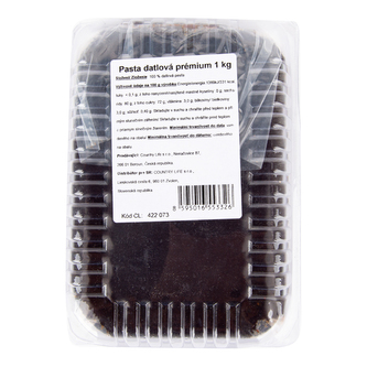 Pasta datlová prémium 1 kg   COUNTRY LIFE