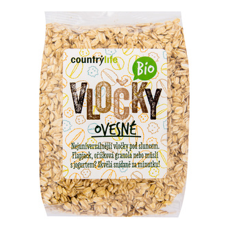Vločky ovesné 500 g BIO   COUNTRY LIFE Vločky ovesné 500 g BIO   COUNTRY LIFE