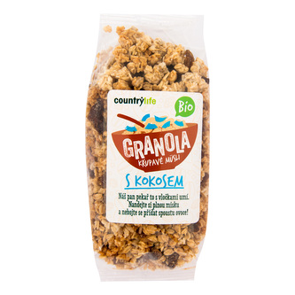 Granola - Křupavé müsli s kokosem 350 g BIO   COUNTRY LIFE Granola - Křupavé müsli s kokosem 350 g BIO   COUNTRY LIFE