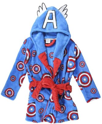 Dětský župan Marvel: Captain America (12 let) modrý fleece
