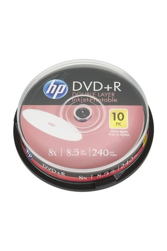 DVD+R HP 8,5 GB (240min) DL 8x Inkjet Printable 10-cake