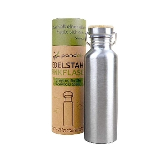 Pandoo Nerezová lahev na vodu s bambusovým víčkem 750 ml