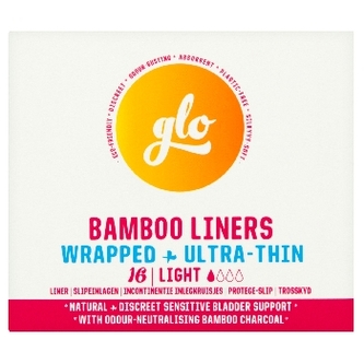 GLO Ultra tenké inkontinenční slipové vložky z bio bambusu Light 16 ks