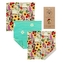 The Beeswax Wrap Opakovaně použitelný obal s včelím voskem na sýry Floral 3 ks