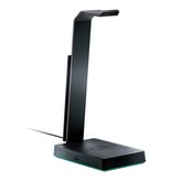 Cooler Master GS750  Stojánek pro sluchátka, Qi nabíjení, USB 3.0, RGB, 7.1 Surround sound, černá