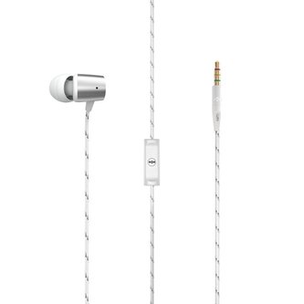 MARLEY Uplift 2.0 - Silver, sluchátka do uší s ovladačem a mikrofonem