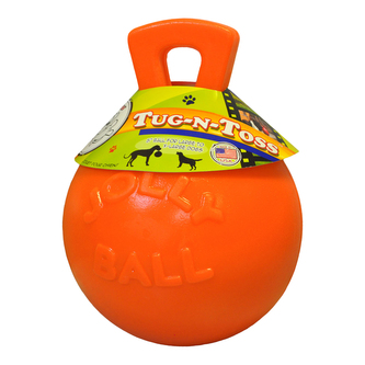 Jolly Ball Tug-n Toss 10 cm/S - míč s uchem oranžový (s vůní vanilky)