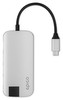 Epico USB-C multimedia ethernet hub Silver