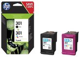 Cartridge HP 301 do tiskárny DeskJet 2050, sada, černá+azurová+purpurová,+žlutá, HP